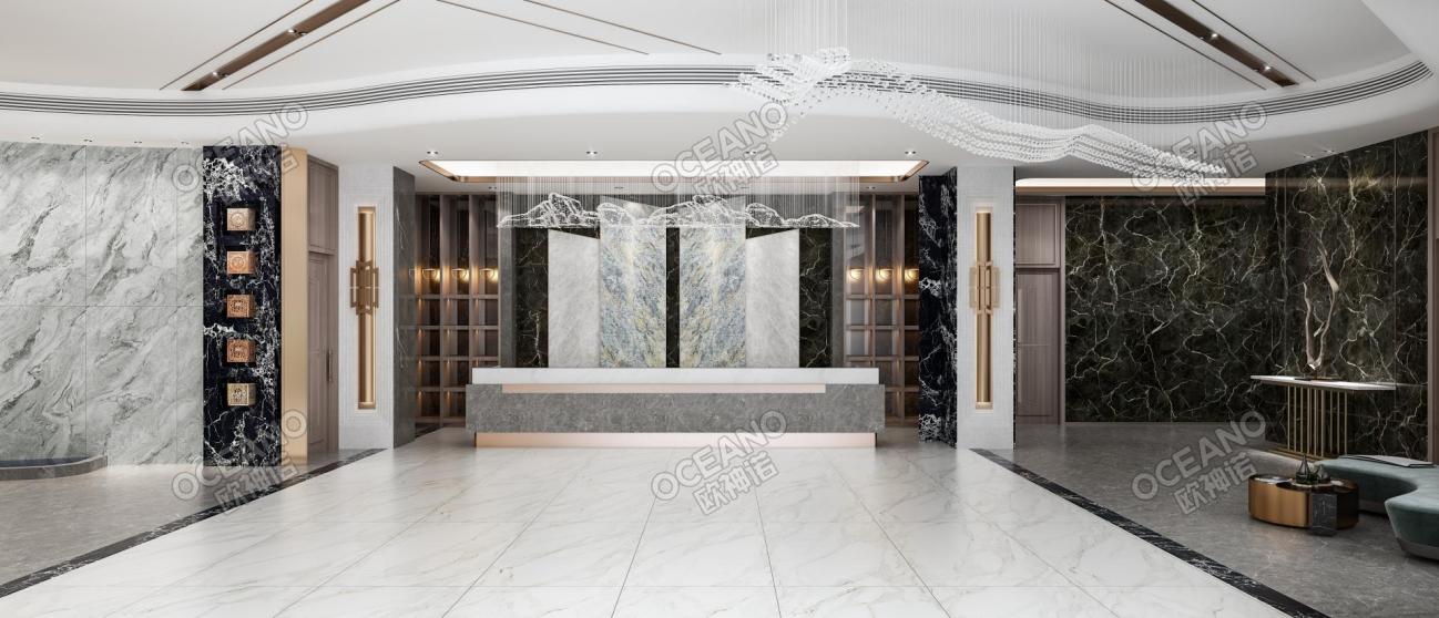 现代酒店大堂-欧神诺瓷砖效果图