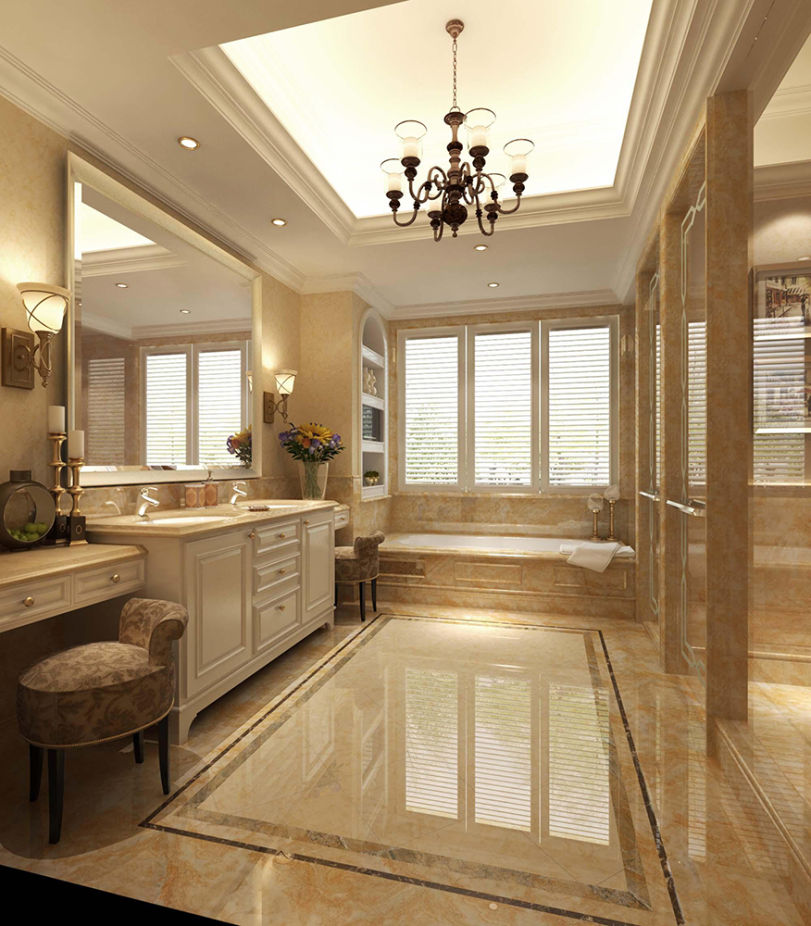 欧式餐厅瓷砖装修效果图