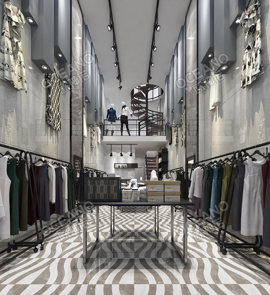 現(xiàn)代簡約服裝店裝修圖