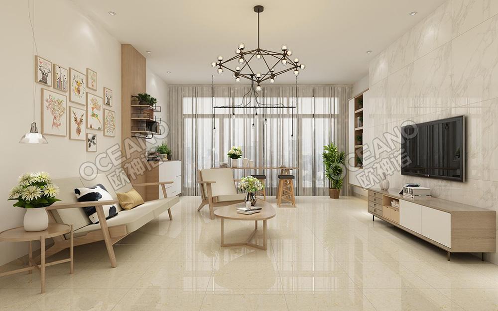 现代客厅-欧神诺瓷砖效果图