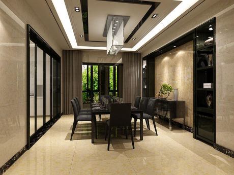 欧式餐厅瓷砖装修效果图