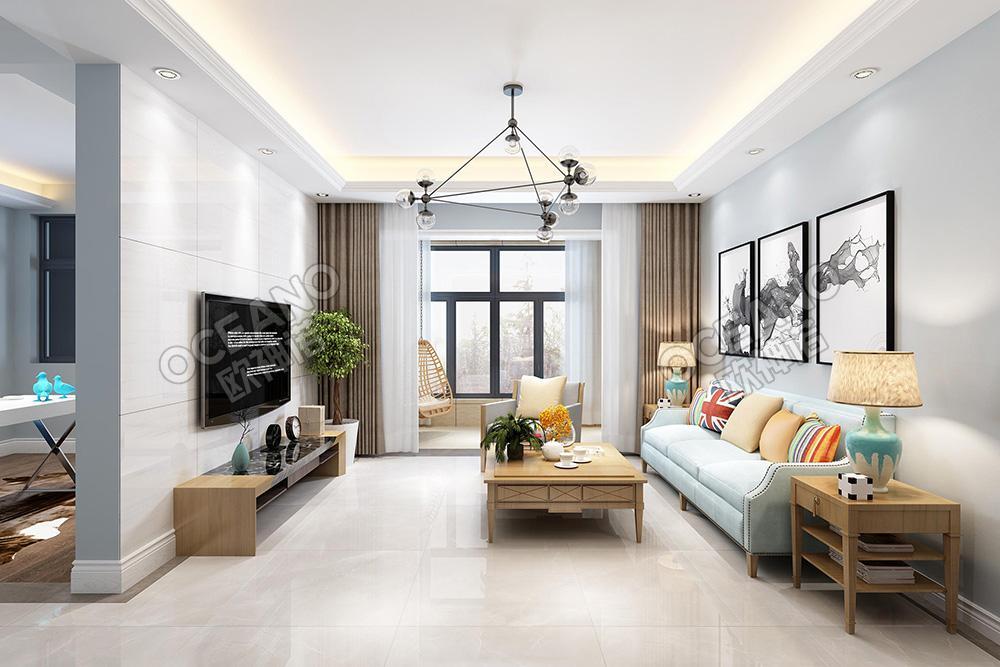 北欧客厅-欧神诺瓷砖效果图