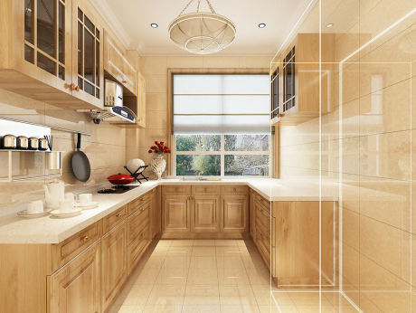 欧式厨房白金汉宫瓷砖装修效果图