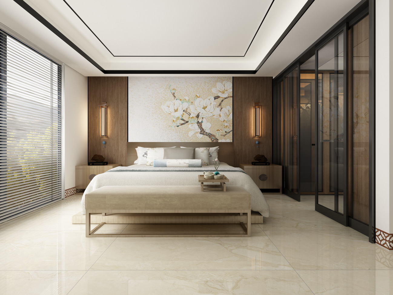 建业新城a中式卧室