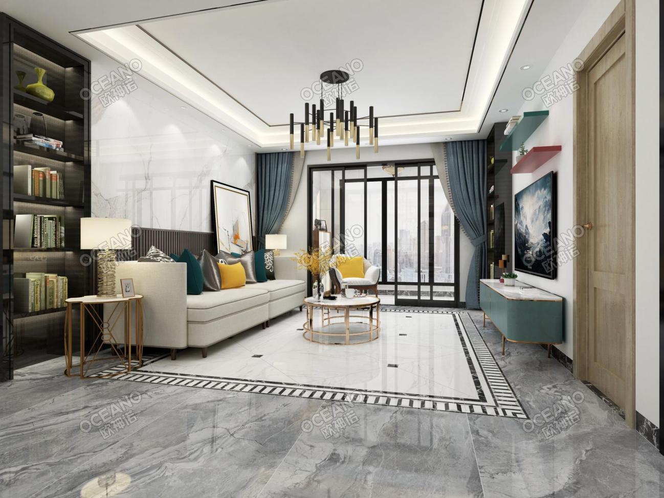 瓷砖效果图 客厅瓷砖效果图 按风格 现代 欧式 中式 新古典 地中海