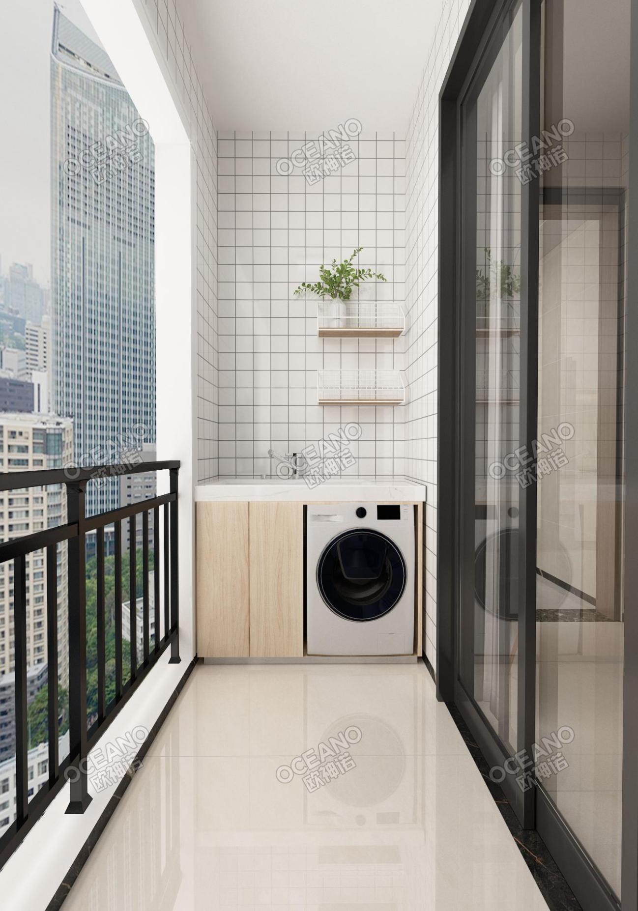 公元大观洋房标准c阳台-欧神诺瓷砖效果图