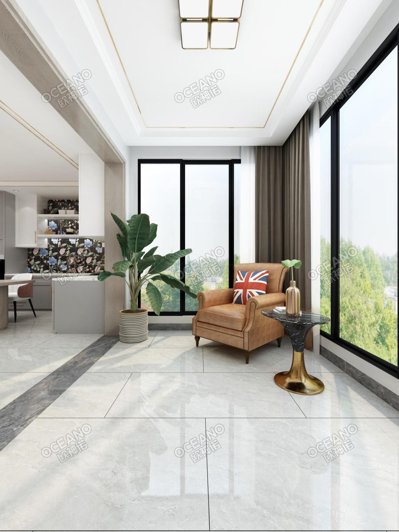 馨悦尚居二期120.3户型入户花园-欧神诺瓷砖效果图