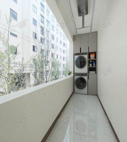 東方市自建一層新中式陽臺(tái)